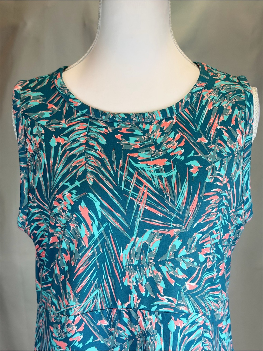 Columbia PFG Freezer Tank Dress L Canyon Blue Serenoa Omni Freeze UPF 50 Beach - Picture 5 of 13